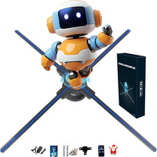 3D Fan, 22" Holographic Video Advertising Projector Screwless Led Lights 2000 1