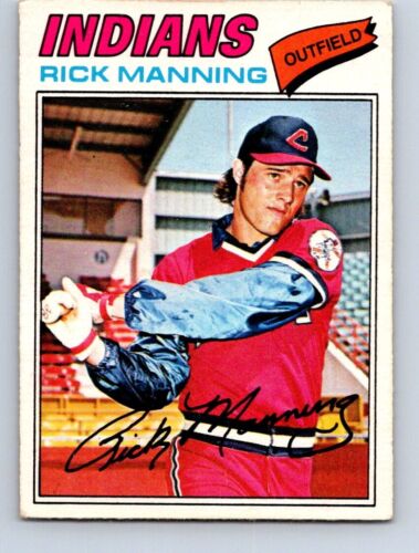 VINTAGE BASEBALL CARD OPC 1977 CLEVELAND INDIANS RICK MANNING  NO105  - Picture 1 of 2