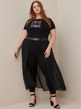 Torrid Halloween Star Wars Dress Darth Vader Skirted Pant Romper NWT New 5X