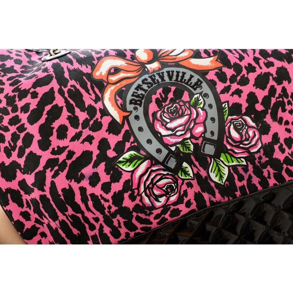 Betsey Johnson Bag Y2K Betseyville Romantic Summer Black and Pink