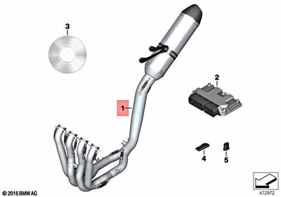 Genuine BMW K46 0517 0534 Hp Race Titanium Exh. System Akrapovic  