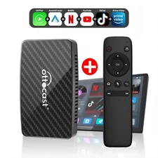 OTTOCAST 5APP-in-1 Multimedia Ai Box Wireless CarPlay Adapter+Android 12 *Remote