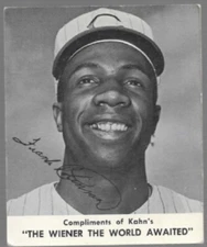 1960 Kahn's Wieners Hot Dogs Meats Frank Robinson Cincinnati Reds
