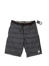NWT Hurley Big boy's Striped Boardshorts Black size 20/30