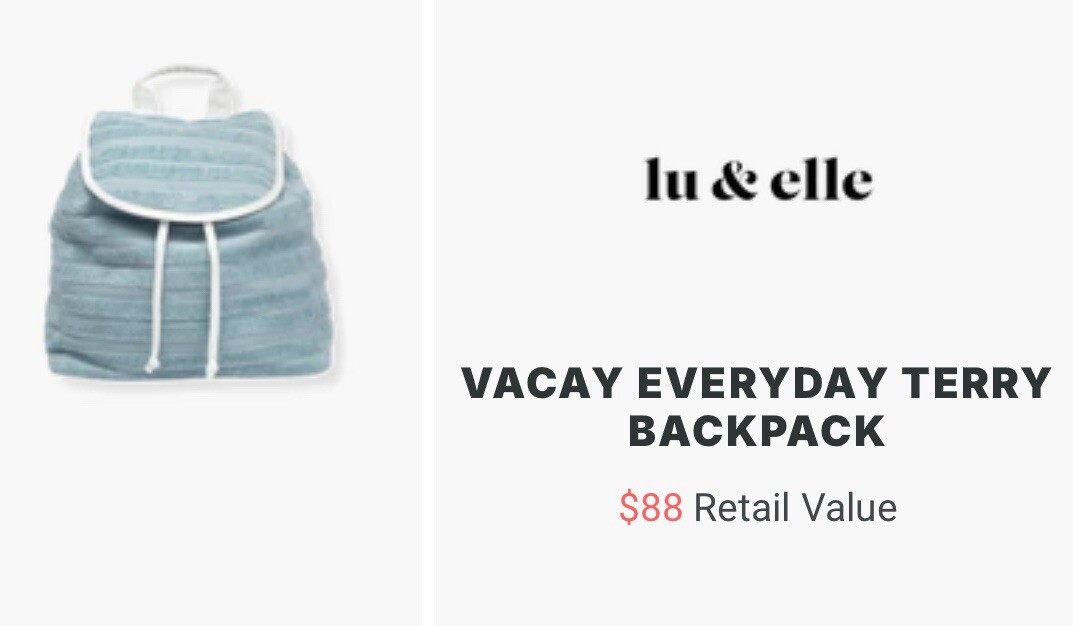 Lu & Elle Vacay Everyday Terry Backpack Travel Bag Blue  display picture 1