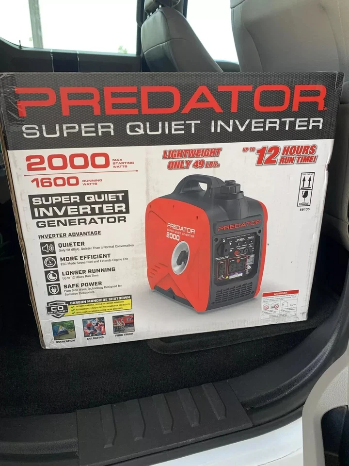 Predator 2000 Watt Super Quiet Inverter Generator with CO Secure Technology NEW - Image 2 of 4