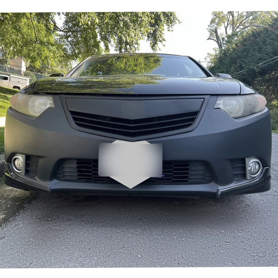 Parrilla de malla superior delantera negra mate para Acura TSX 4 puertas 2011 2012 2013 2014 Foto 4 de 4