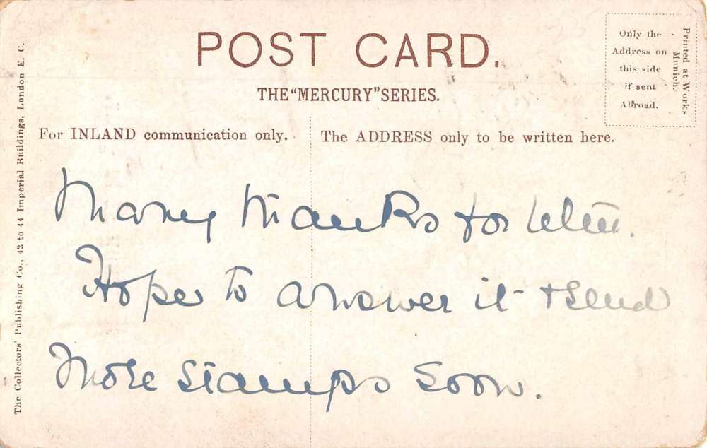 Wimbledon England New Year Greetings Multiview Antique Postcard