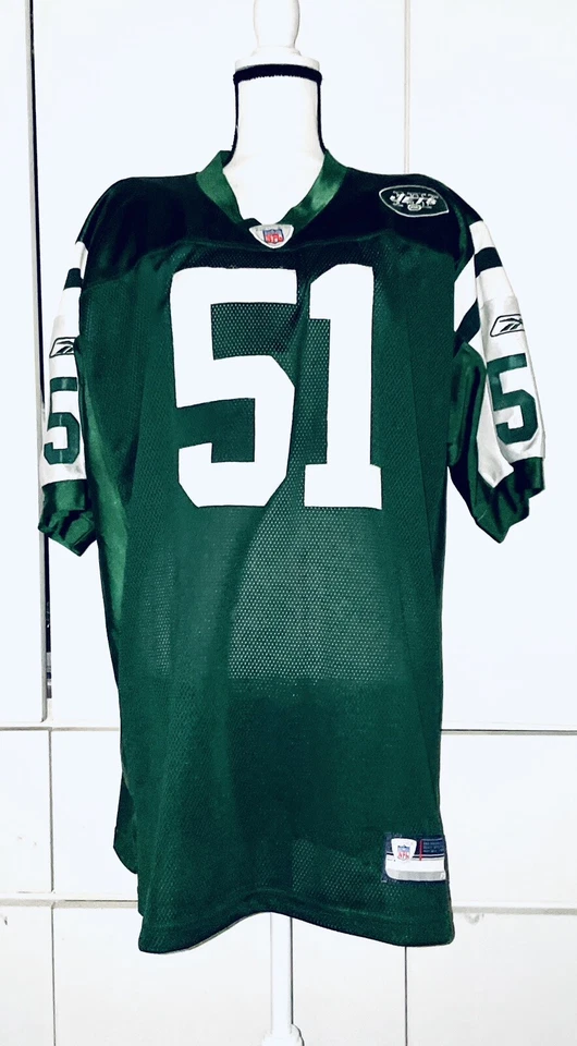 2004 REEBOK X NFL NEW YORK JETS VILMA #51 ON FIELD (HOME) JERSEY LARGE 50 - Image 4 of 4