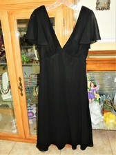 ALFRED SUNG - BLACK LINED DRESS Size 8 - Style D405