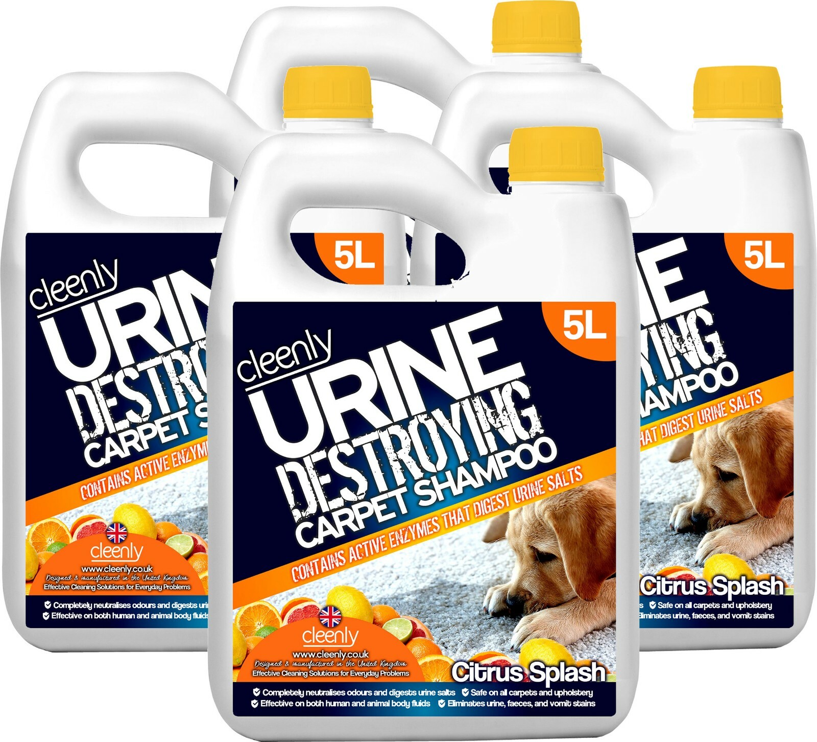 Pet Urine Destroyer Carpet Cleaner Enzymes Shampoo Citrus Cleenly Cat