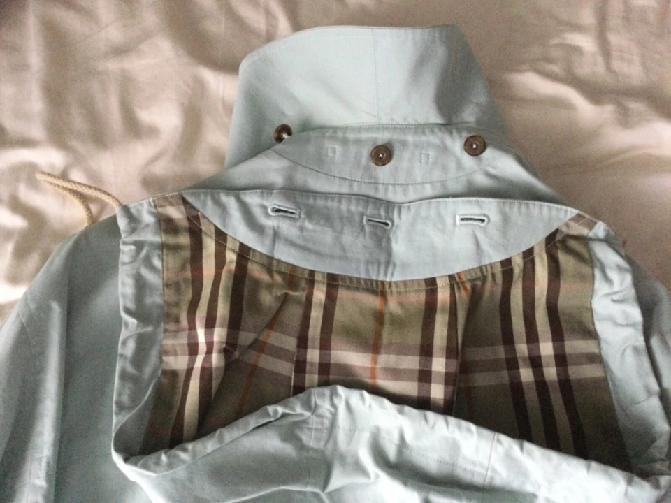 BURBERRY LONDON Verde Claro con Sombrero Extraíble Cremallera Abrigo Chaqueta TALLA XS Foto 2 de 4