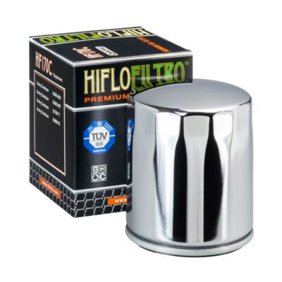 HF170C Oilfilter chrome Harley Davidson Motorcycle OEM 63796-77 63805-80A 63805-