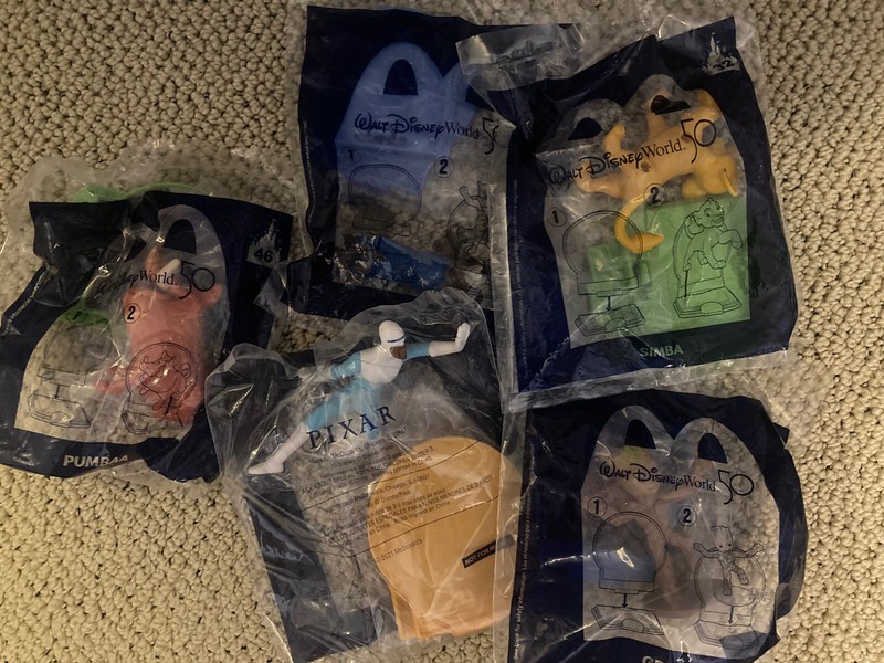 WALT DISNEY WORLD HAPPY MEAL MCDONALD TOYS LOT OF 5 50TH ANNIVERSARY
