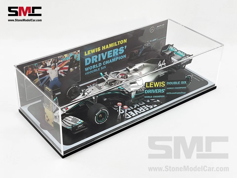 Mercedes F1 W10 #44 Lewis Hamilton US GP 2nd 2019 6x World Champion 1:18 Spark - Image 2 of 4