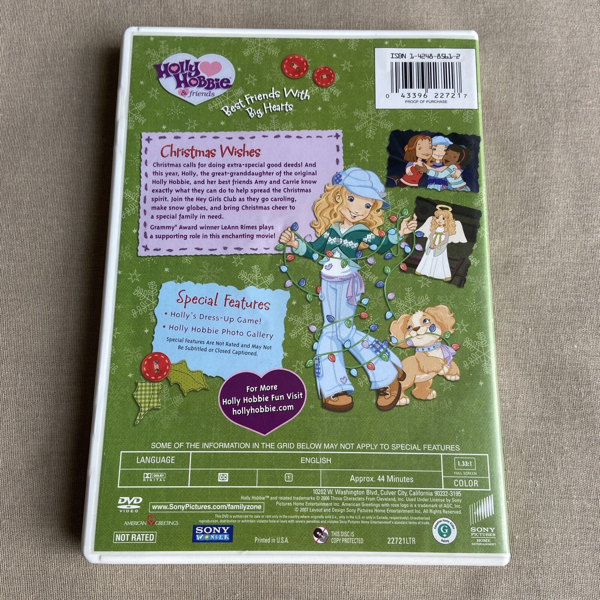 Holly Hobbie & Friends: Christmas Wishes (DVD 2007) Leann Rimes