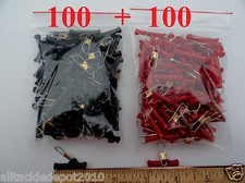 1" Length Small Sinker Slides Sliders 200 Count - Black 100 + Red 100