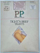 Pretty Polly Vintage Tight'N Brief Tights 1960's/70's Pack Contrasting Brief