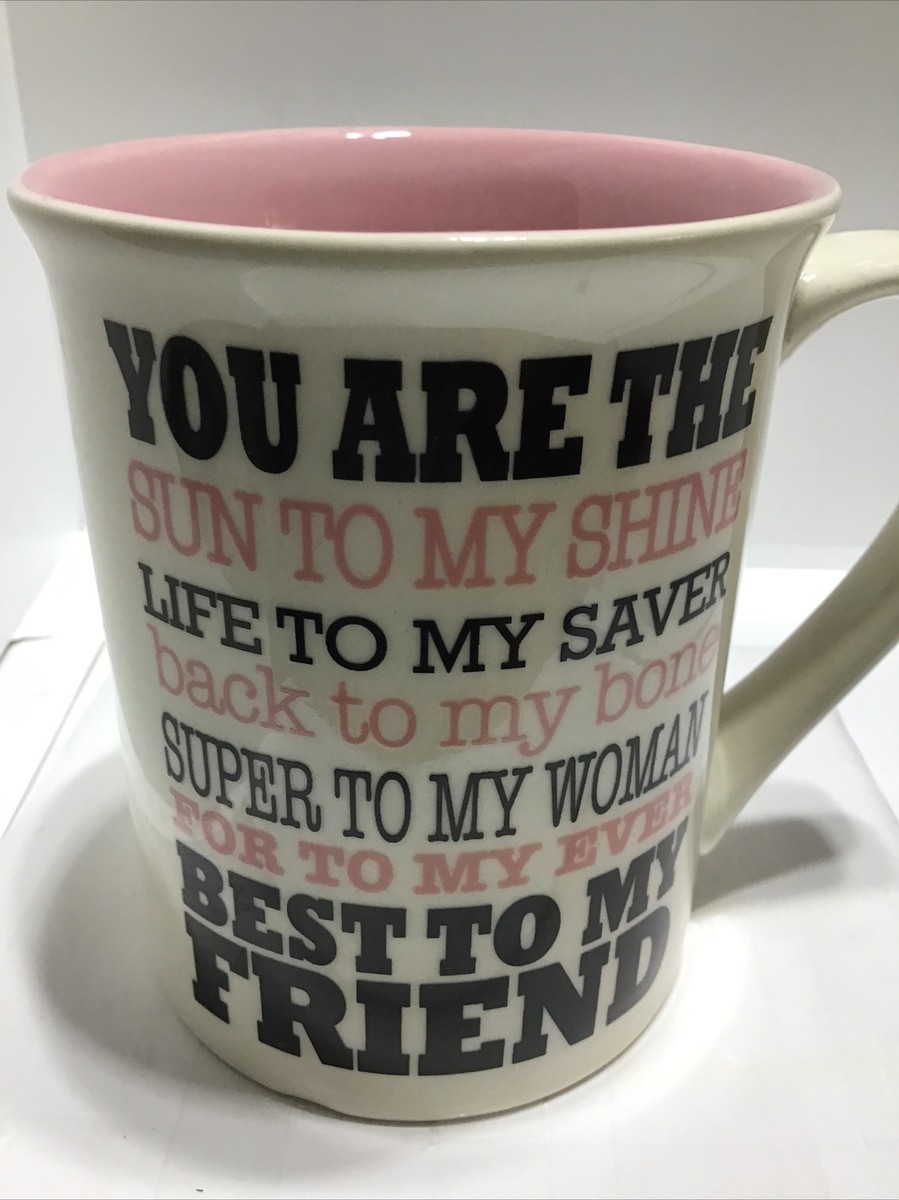 BEST FRIEND COFFEE MUG. BEST FRIEND MUG. BFF Art Deco Mug. B257