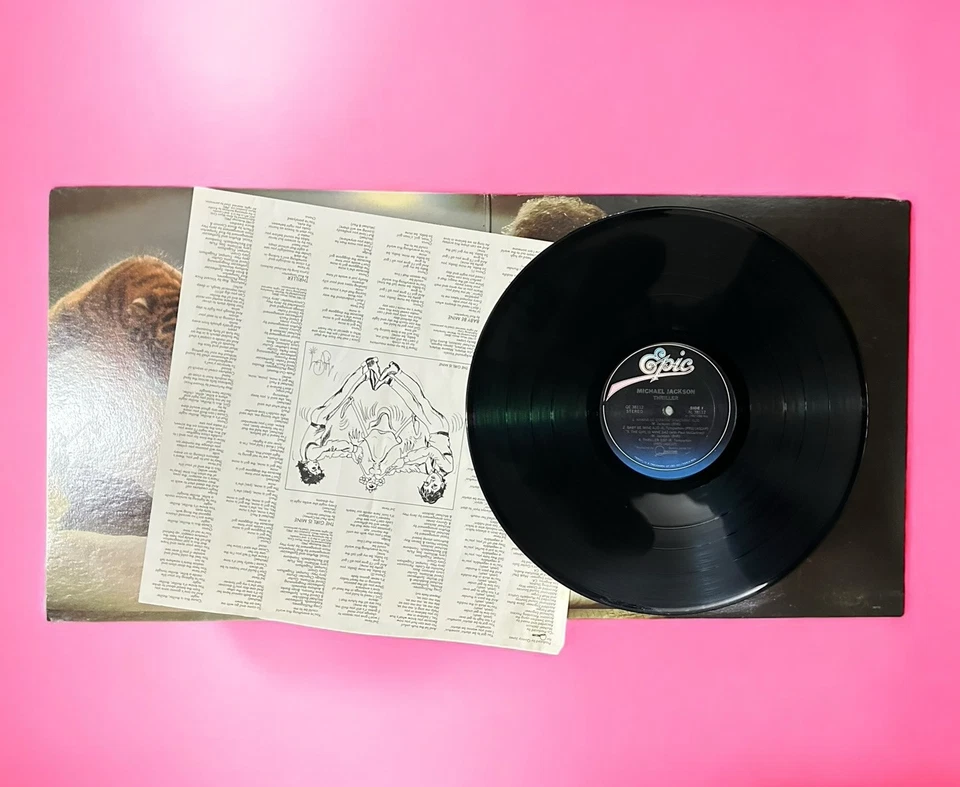 Michael Jackson Thriller Lp Vinyl OG 1982 1st Press MISPRINT RARE VG QE 38112 - Image 2 of 4