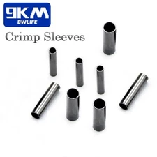 50~200Pcs Fishing Single Barrel Crimp Sleeves Fishing Wire Tube Line Connector