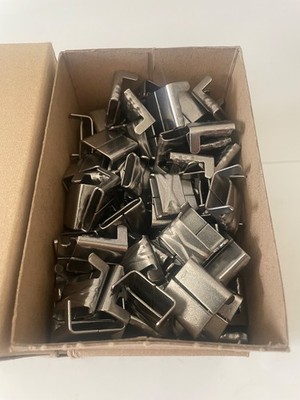 100 Count - Wing Seals Banding Clips Strapping 3/4'' 304 Stainless Steel ST156