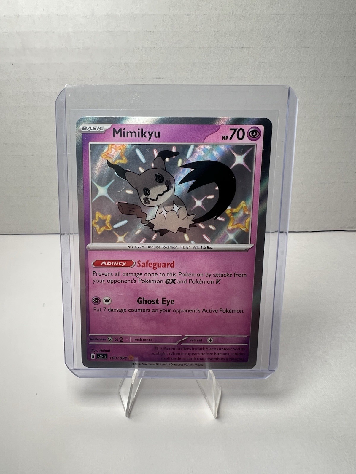 Pokemon - Mimikyu - 160/091 SV: Paldean Fates - Shiny Rare - NM
