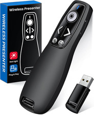 Wireless Presentation Clicker Remote for PowerPoint with RF 2.4GHz USB Hyperlink