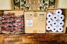 EPSON TM U220B KITCHEN RECEIPT POS PRINTER NETWORK/ETHERNET + RIBBONS + PAPER++