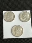 Roosevelt Dimes 1962 1964 1966 Silver Circulated Lot of 3 Coins 10C Denver