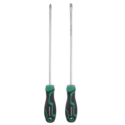 2pcs PH1+SL5 Screwdriver Set 11.6'' Magnetic Phillips and Slotted Screwdrivers
