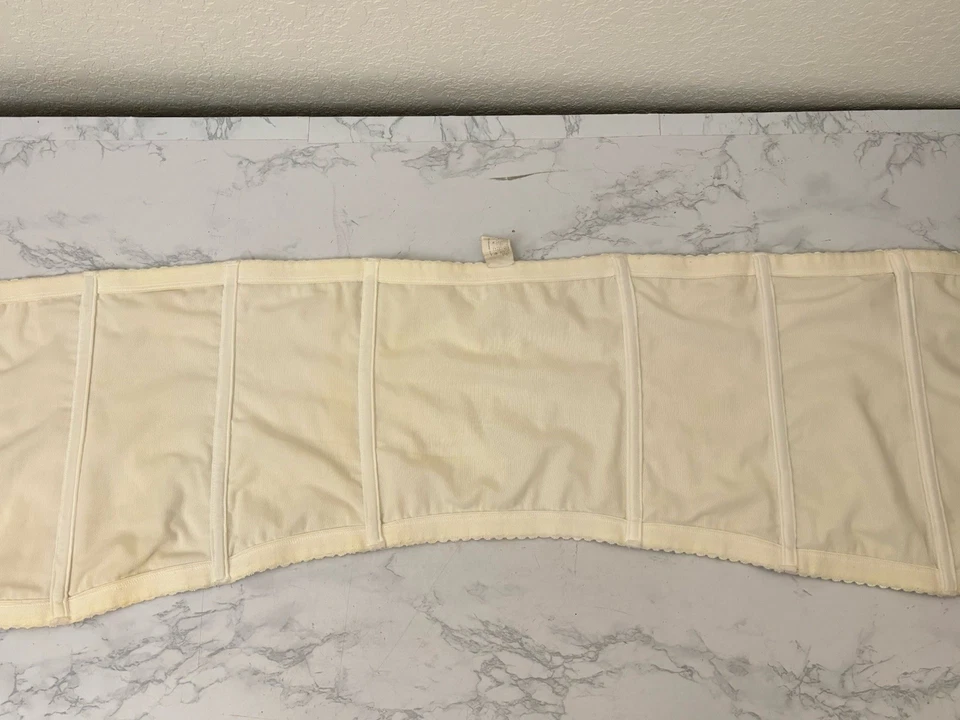Corsé DE COLECCIÓN debajo del busto DISEÑO para mujer talla grande 2X crema blanco roto cierre S1 Foto 3 de 4