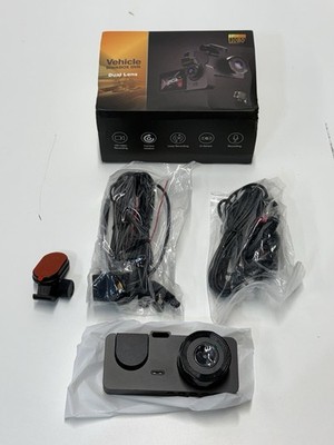 Vehicle Black Box DVR Dual Lens HD Camera Full HD 1080 Loop Recording LCD