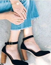 Soludos Black Velvet Collette Heels Size 8