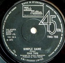 Four Tops - Simple Game (7") (Very Good Plus (VG+)) - 2383234294