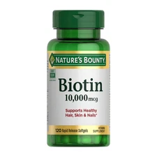 Nature's Bounty Biotin, Supports Healthy Hair, Skin and Nails 10,000 mcg 120 Ct