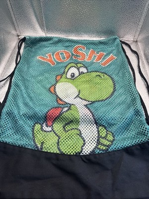 Super Mario Yoshi Drawstring Bag Never Used No Tag!