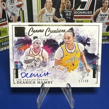 2025 Panini Impeccable WNBA Dearica Hamby Gold Canvas Creations 17/49