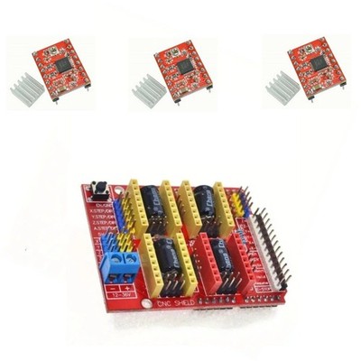 V3 Engraver Shield 3D Printer CNC for arduino w/ 3x A4988 Driver Modules