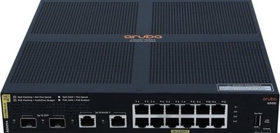 HPE aruba 6000 Switch R8N89A managed 12 Ports, 2x SFP, PoE+, Metall, ; K65