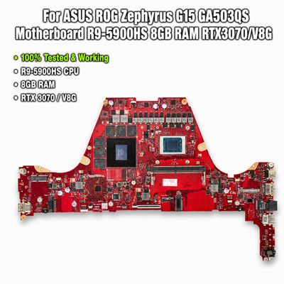 For ASUS  ROG Zephyrus G15 GA503QS Motherboard R9-5900HS 8GB RAM RTX3070/V8G