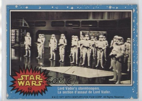 1977 OPC Star Wars #62 Lord Vader's stormtroopers — Raw