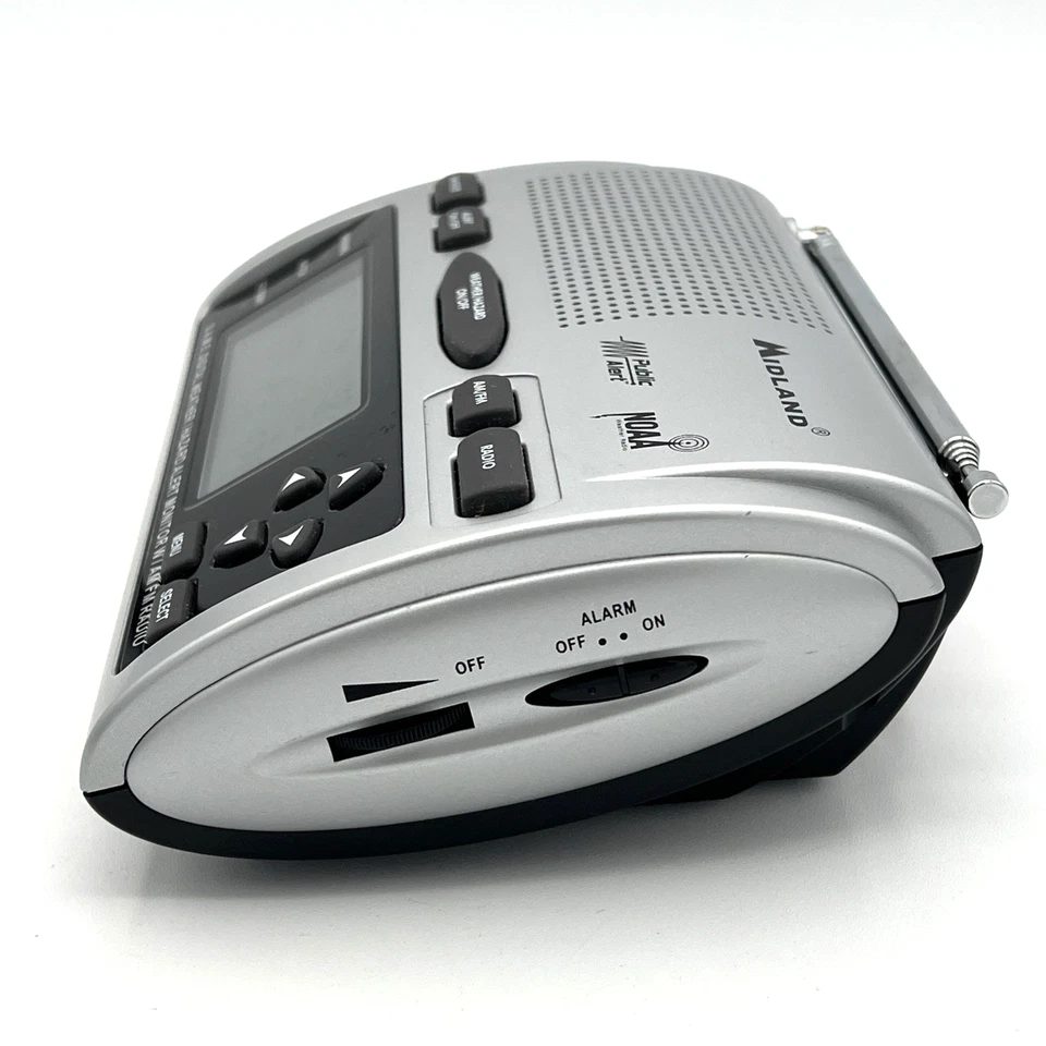 Midland WR-300 Digital ALL Hazards Weather Alert Monitor AM/FM Radio Alarm Clock - Image 4 of 4