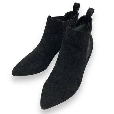 GUCCI Short Boots Shoes EU 37 US 7 Suede Black Authentic