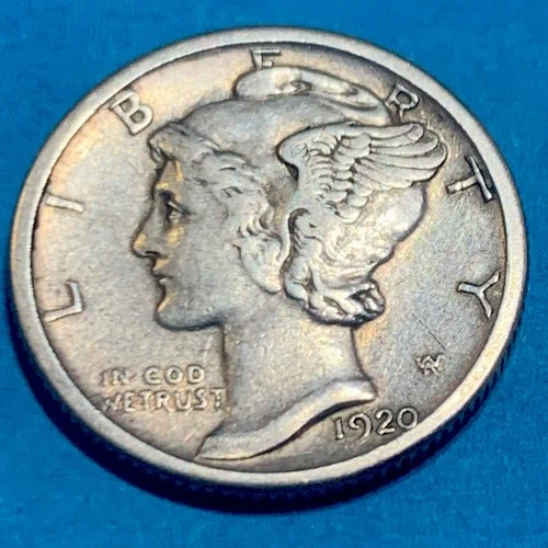 1920-s Mercury dime- .90 Silver - Very Hard To Find In XF+ Condition! Beauty!