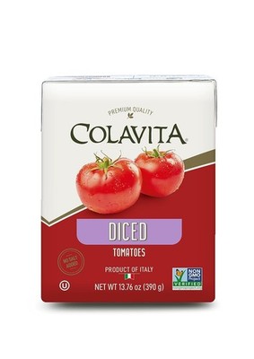 Colavita Diced Canned Tomatoes 13.76oz Pack of 16 Recart Bulk Pantry