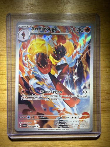 🔥Pokémon TCG Armarouge Pitch Black Illustration Rare 86/84 Full Art Holo NM+🔥