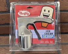 Thrifty Old Time Ice Cream Scoop Scooper Stainless Steel Rite-Aid Holiday NOS FS