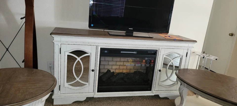 Coffee Table, TV- Fireplace, End Table - Image 2 of 3