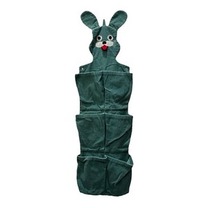 Corduroy Bunny Hanging Diaper Stacker Holder Bag Organizer Nursery Pastel Green